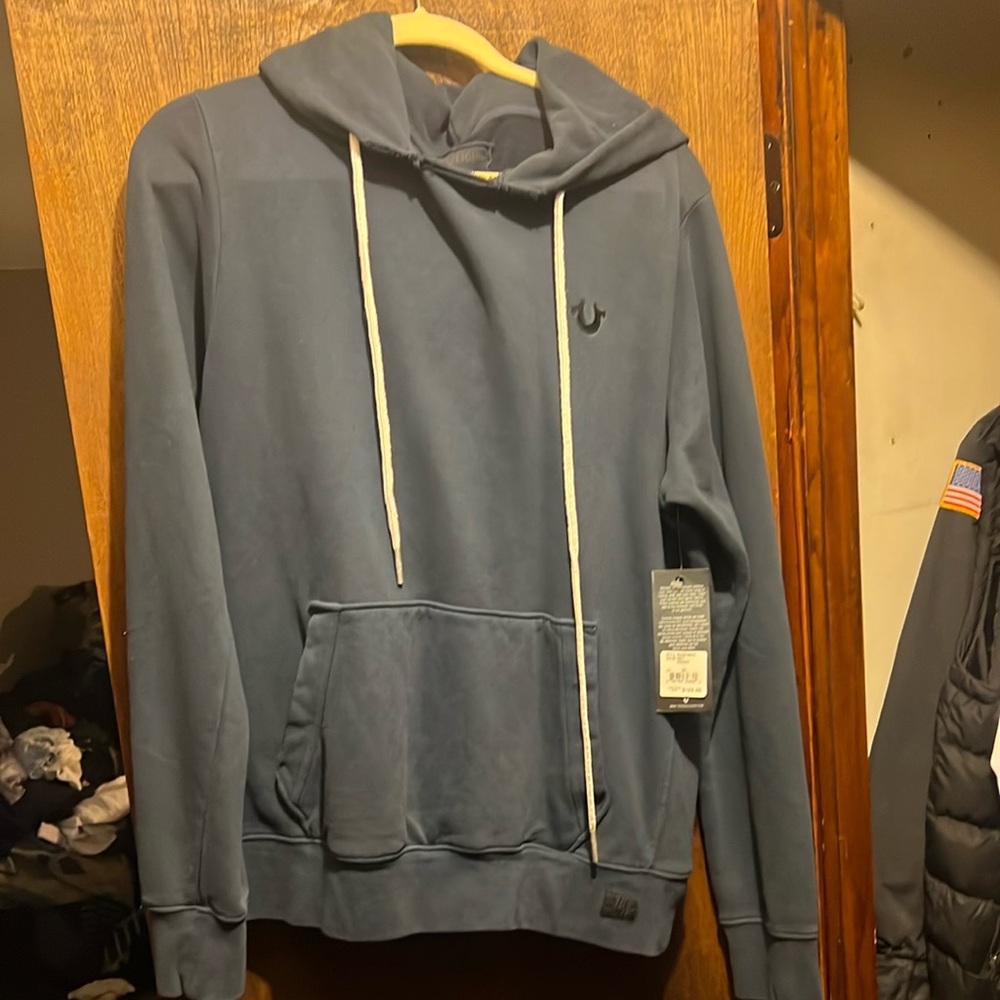 True Religion Black and Yellow Hoodie